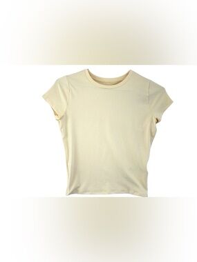 Hollister Butter Yellow Baby Tee Size XS